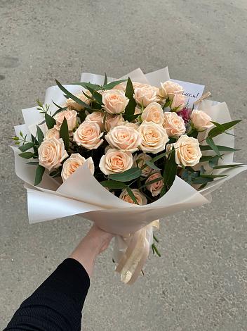 Букет Кремовые розы Латте в Аносино
